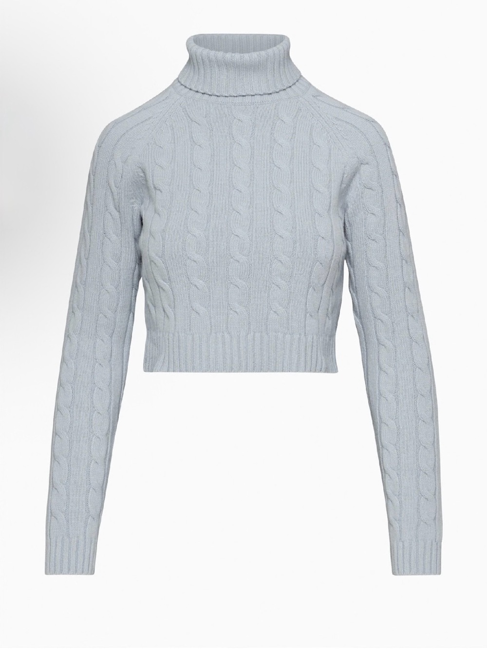 Aritzia Sunday Best Jones Cable Knit Turtleneck Sweater Foil Grey XS
